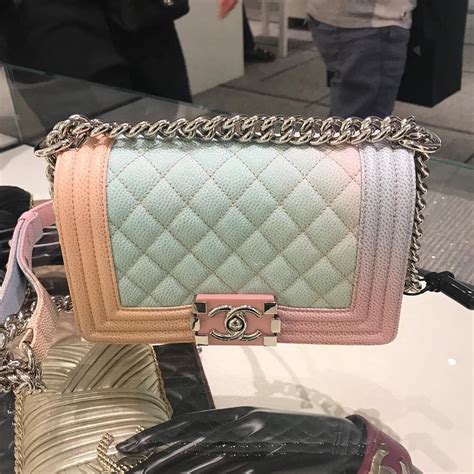 chanel rainbow purse|chanel boy bag with handle.